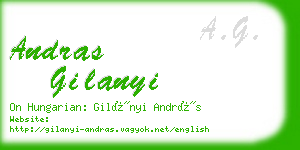 andras gilanyi business card